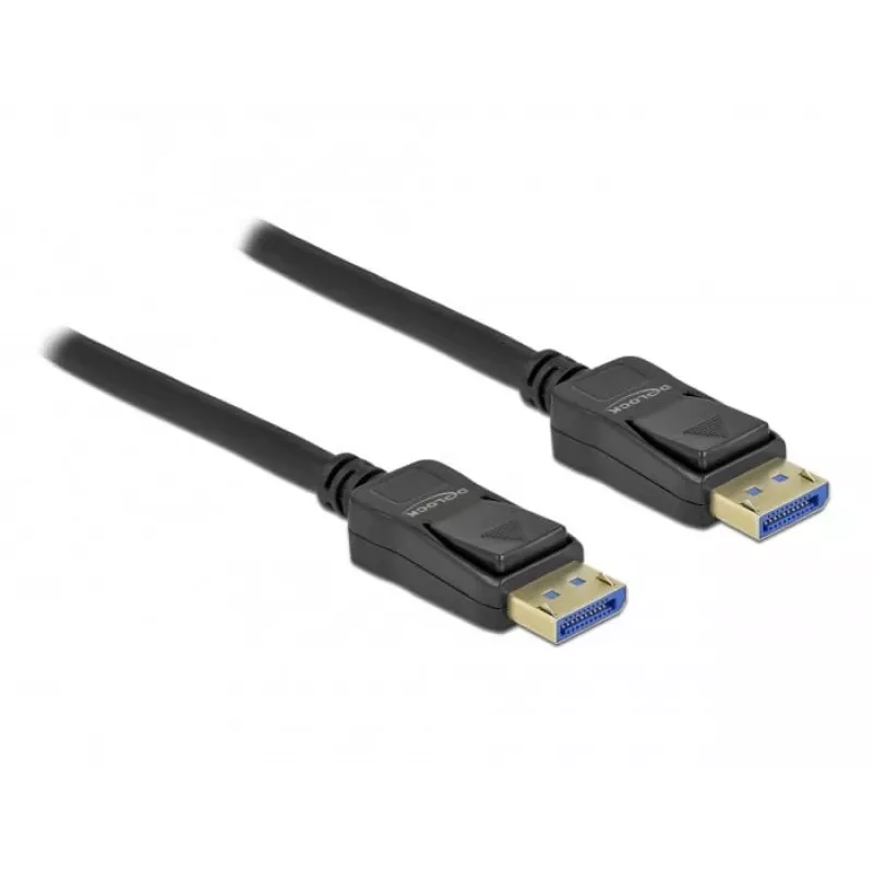 Delock - DisplayPort-Kabel - DisplayPort (M) zu DisplayPort (M) - DisplayPort 2,0 - 1,0m - Unterstützt 10K 60 Hz (10.240 x 4320) - Schwarz (80261)