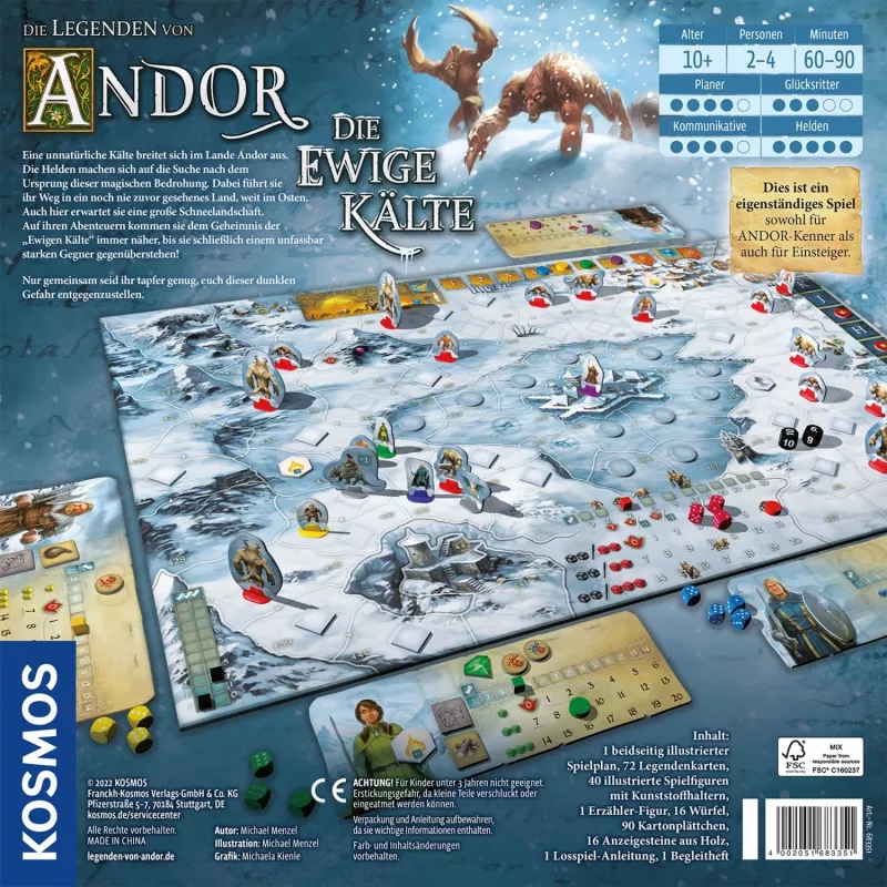 Die Legenden of Andor - The Eternal Cold, Brettspiel