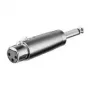 Wentronic Goobay XLR-Adapter - XLR-Buchse (3-polig) > Klinkenstecker 6,35 mm (2-polig, Mono) (27451)