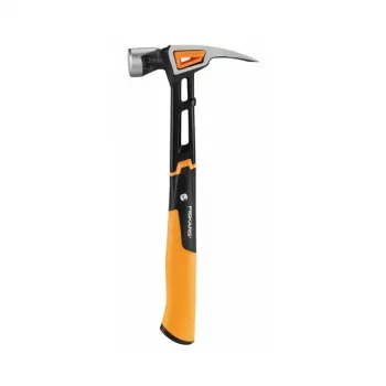 Fiskars 1020214 Hammer Klauenhammer Schwarz, Metallic, Orange
