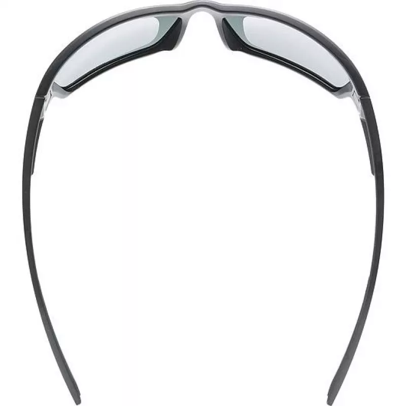 Polarisierte Sonnenbrille Uvex Sportstyle 233 P - Schwarz matt/Litemirror Silber