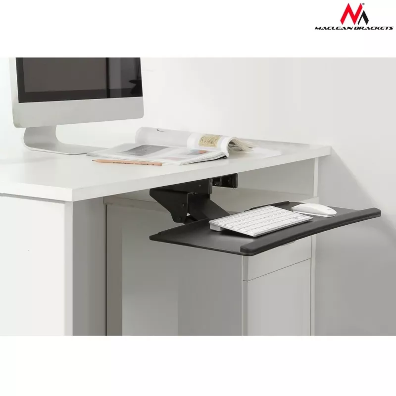 Maclean MC-757 Tastatur- und Mausablage für Schreibtisch, 67 cm Oberfläche