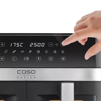 Caso Air Fryer | DuoChef | Leistung 2200 W | Fassungsvermögen 14 L | Schwarz