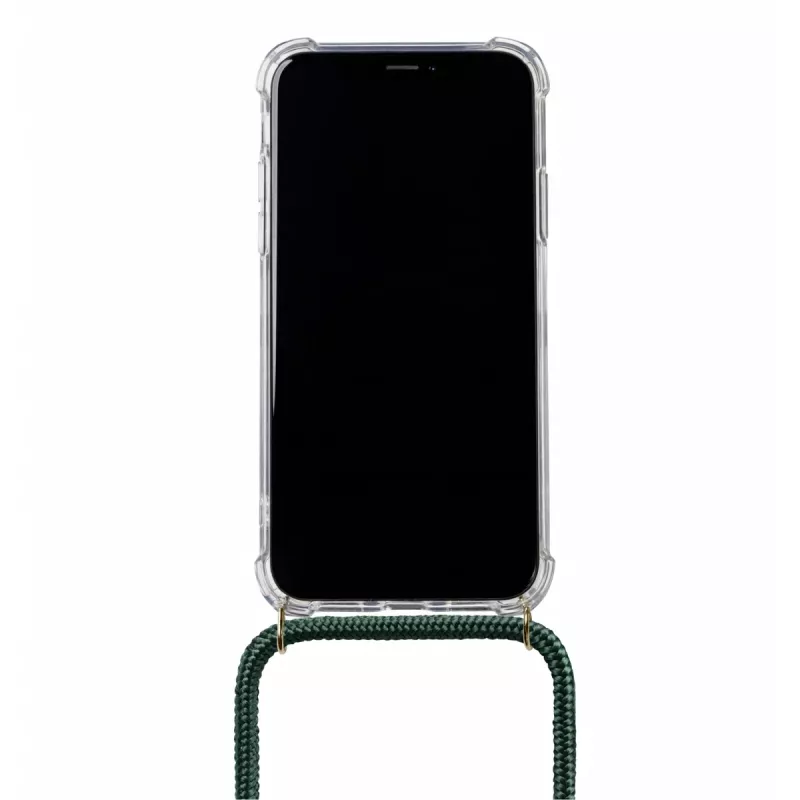 Handyhalskette Lookabe loo014 für iPhone XR – gold-grüne Schutzhülle mit Gurt