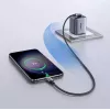 Ugreen USB-C (gerade) / USB-C (gewinkelt) PD QC 60W 3A 0,5 m US255 (grau)