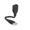 USB-Kabel DeLOCK 15cm USB 2.0 USB A Schwarz