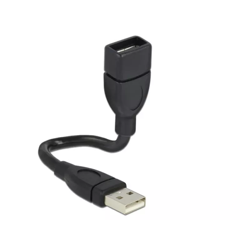 USB-Kabel DeLOCK 15cm USB 2.0 USB A Schwarz