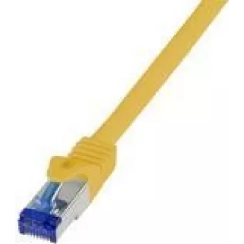 Logilink Professional - Patchkabel - RJ-45 (M) zu RJ-45 (M) - 1 m - 6 mm - S/FTP - Cat.7 Rohkabel (Kabel) / CAT 6a (Anschlüsse) - halogenfrei, vergossen, rastnasenschutz - Gelb, RAL 1018 (C6