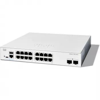 Managed Switch Cisco Catalyst 1300-16T-2G — 16x Gigabit RJ-45, 2x 1GE SFP, L2/L3
