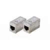 Digitus CAT 6 Modular-Kupplung, geschirmt, 2 Stück, RJ-45, Goldkontakte, Silber