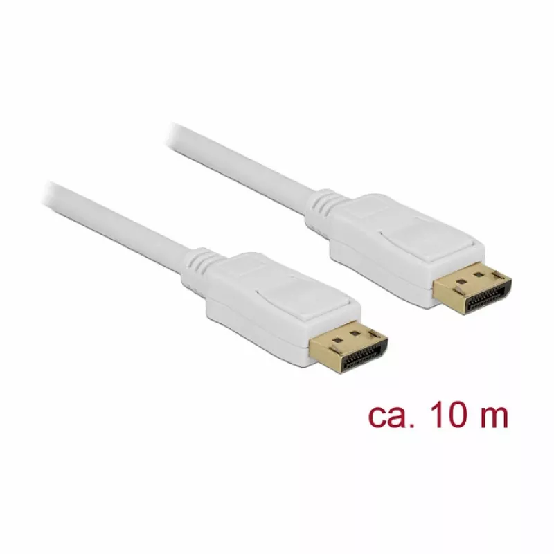 DisplayPort-Kabel DeLOCK 84863 10 m Weiß