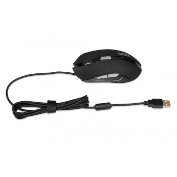 iBox Aurora A-1 IMOGS9031 kabelgebundene optische Gaming-Maus, 2400 DPI, USB Typ-A, RGB, Rechtshänder, schwarz