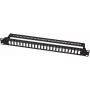 19-Zoll-Glasfaserpanel für 24x SC-Duplex- oder LC-Quad-Kupplungen - schwarz