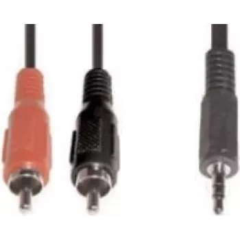 Audiokabel e+p B 113 1,5 m 2x Cinch 3,5 mm Schwarz