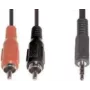 Audiokabel e+p B 113 1,5 m 2x Cinch 3,5 mm Schwarz