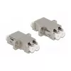 Optical Fiber Coupler DeLOCK LC Duplex weiblich auf LC Duplex weiblich Singlemode Metall