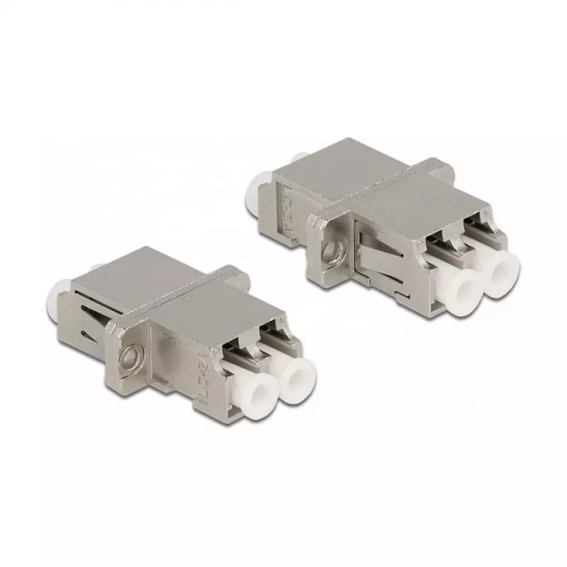 Optical Fiber Coupler DeLOCK LC Duplex weiblich auf LC Duplex weiblich Singlemode Metall