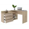 Topeshop DANY SONOMA KPL Computertisch Eichenfarbe