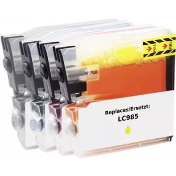 Renkforce Tinten-Kombipack ersetzt Brother LC-985 (LC985VALBPDR) kompatibel Schwarz, Cyan, Magenta, Gelb RF-I-B-LC985BKCMY5PK RF-5718884 (RF-5718884)