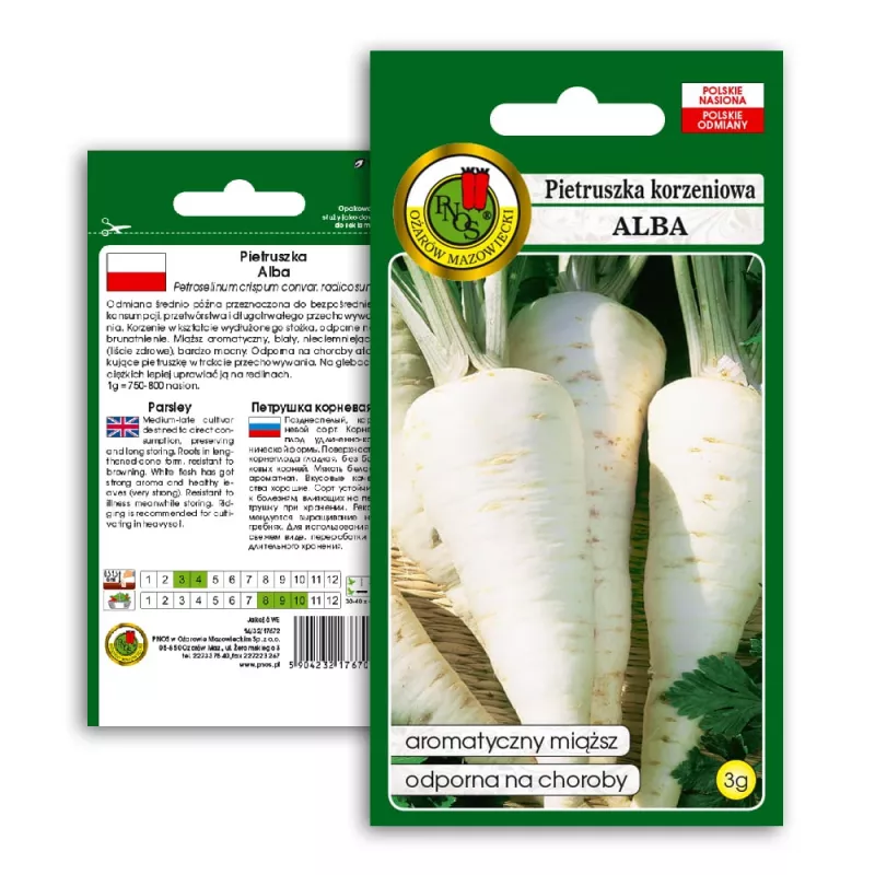Samen – Pastinake (Pietruszka Korzeniowa Alba) 3 g Packung von Seklos LT