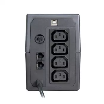 UPS ORVALDI I650 0,6 kVA (360 W) mit LCD-Anzeige und USB, 4x IEC-Ausgänge