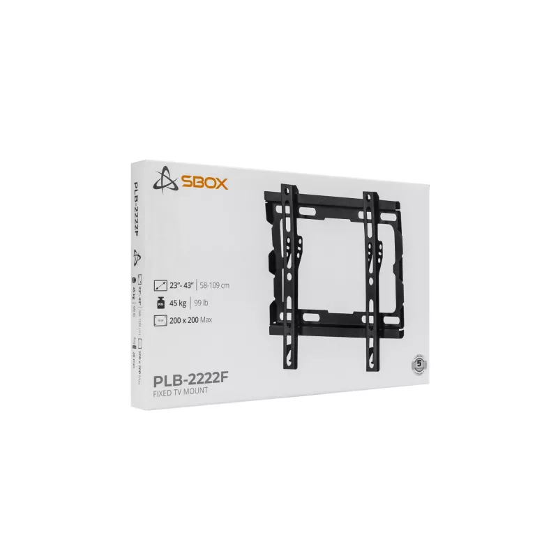 SBOX PLB-2222F-2 TV-Wandhalterung für 23–43 kg, 200x200 VESA