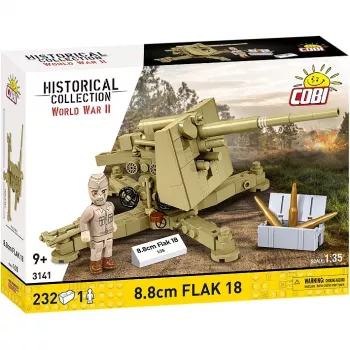 Cobi Klemmbausteine-Modellbausatz 8,8-cm-Flak 18 – 232 Teile, Maßstab 1:35