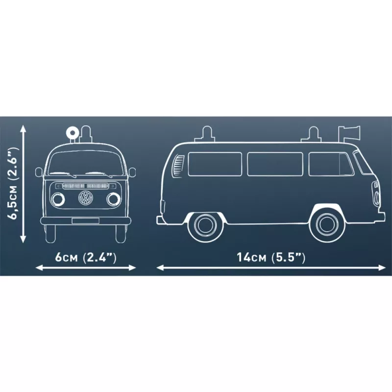 Konstruktionsspielzeug Cobi Volkswagen T2b Feuerwehr 1:35 Maßstab, rot