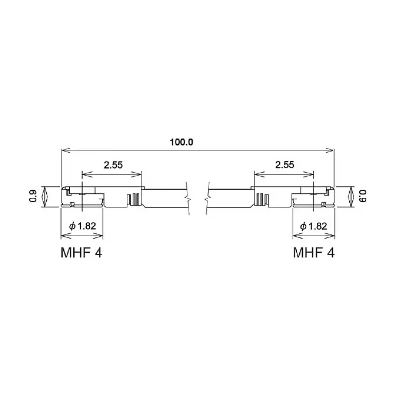 Koaxialkabel DeLOCK 89642 0,1 m MHF IV/ HSC MXHP32