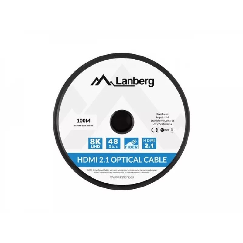 HDMI Kabel Lanberg CA-HDMI-30FB-1000-BK 100m Schwarz