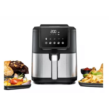 Heißluftfritteuse Rommelsbacher FRH 1500 — 5 L, 1500 W, Edelstahl/Schwarz