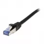 Patchkabel RJ45 - CAT6A 500 MHz - 0,25 m - schwarz - S-STP (S/FTP) - AWG26 - LSZH - Synergy 21