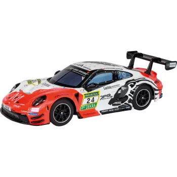 Slot Car CARRERA HYBRID Porsche 911 GT3 R „Lionspeed GP, Nr. 24“ – maßstabsgetreues Hybrid-Rennmodell