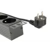 EnerGenie EG-PDU-014-F Rack-Stromverteilereinheit (8 FR-Steckdosen, 1U, 16A, Schuko-Stecker, 3m, schwarz)
