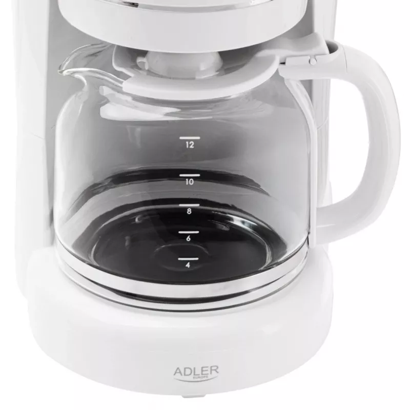 Adler AD 4383w Filterkaffeemaschine für gemahlenen Kaffee 1,5 L weiß