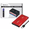 HDD/SSD-Gehäuse QOLTEC 51860 für 2,5-Zoll-SATA-III-Laufwerke, USB Typ-A, 5 Gbit/s, Aluminium, rot