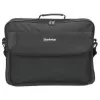 Manhattan Cambridge Laptoptasche 17,3 Zoll, Clamshell-Design, Schwarz, LOW COST, Zubehörfach, Dokumentenfach auf der Rückseite, Schultergurt (abnehmbar), entspricht Targus CN418EU, Notebook-Tasche, drei Jahre Garantie