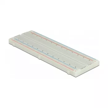Breadboard DELOCK 18313 — lötfreies Prototyping-Board, Kunststoff, 55×165×9 mm, weiß