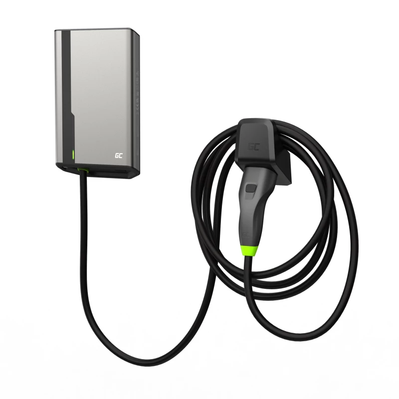 Wallbox Grün Cell GC EVGC021B2275 3,6-22 kW 7,5 m NFC Grau Aluminium