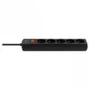 Steckdosenleiste SAVIO LZ-16 — 1,8 m Kabel, 5 AC-Steckdosen, innen, 210–250 V, 50 Hz, 2500 W, schwarz