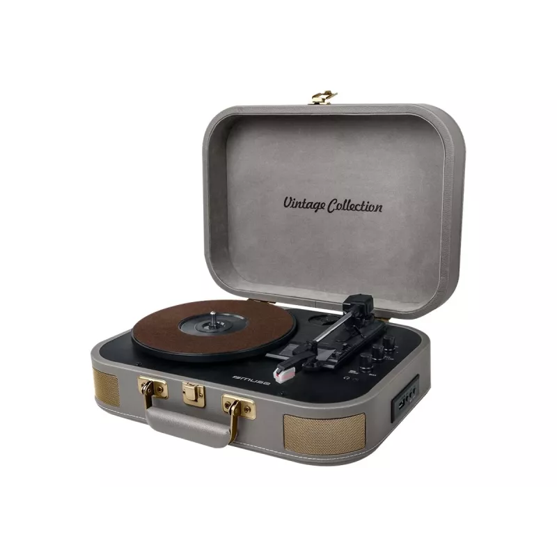 Muse | Turntable Stereo System | MT-201 BTG | Grau | USB-Anschluss | AUX-Eingang