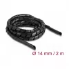 DeLOCK Spiral Hose flexibel 2 m x 14 mm schwarz Polyethylen