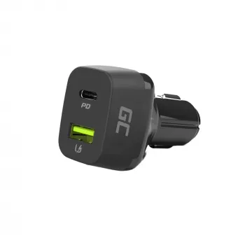 KFZ-Ladegerät Grün Cell CAD33, 42 W, USB-C PD + USB-A QC3.0, 12/24 V Eingang, 5–12 V Ausgang