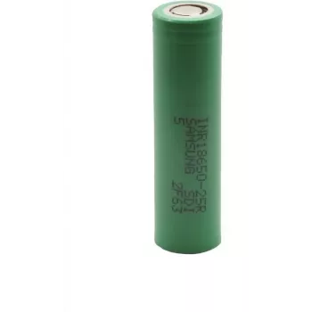 Wiederaufladbare Li-Ionen 18650 Batterie Samsung INR18650-25R 2500 mAh Hochstrom flach Top