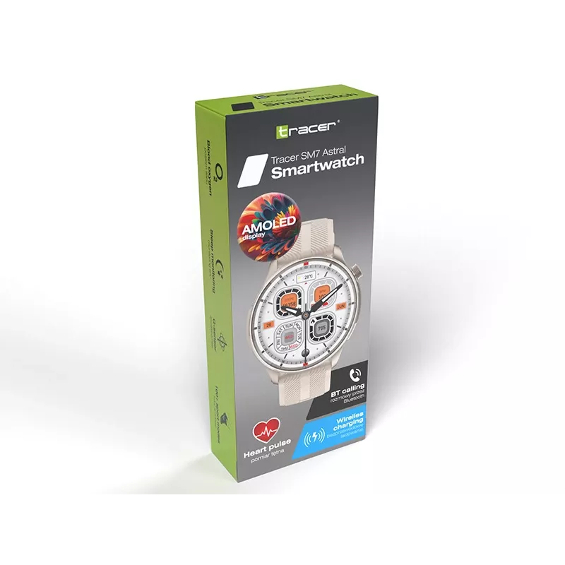 Smartwatch TRACER SM7 Astral Starlight — Bluetooth, Herzfrequenzmesser
