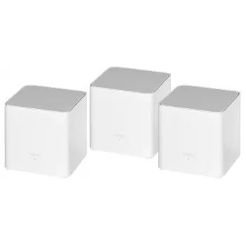 Mesh-WLAN-System TENDA EX3-3, 3er-Pack, Dualband 2,4/5 GHz, Wi‑Fi 6, bis zu 1201+300 Mbit/s, 2 interne Antennen, WPA3