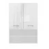 Topeshop POLA MINI DK Badezimmerschrank in Weiß Hochglanz Weiß