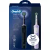 Oral-B Vitality Pro D103 Duo, Elektrische Zahnbürste schwarz/lila, Black/Lilac Violet, inkl. 2. Handstück