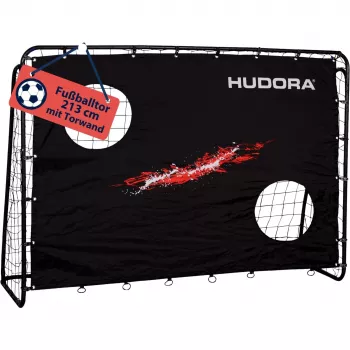 HUDORA Fußball-Torwandtrainer mit Torwand, schwarz, Motiv Blur — Modell 76923