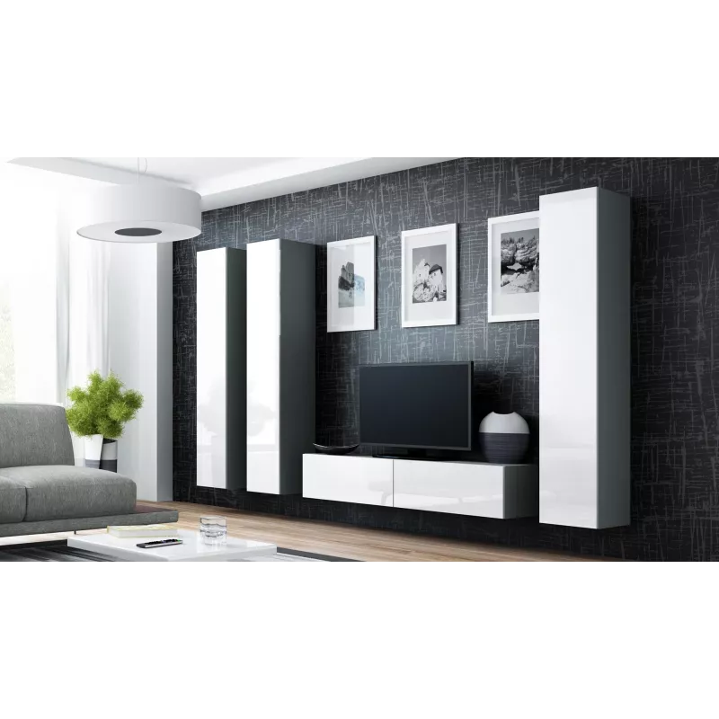 Cama geschlossen Schrank VIGO '180' 180/40/30 Sonoma-Eiche/weiß glänzend